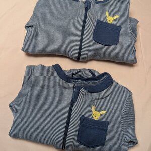 George -Pocket Bunny - Newborn footed sleeper. Size 0-3 months